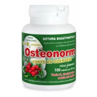 Osteonorm FORTE tabletes ar dzērveni 700 mg, Bionorm